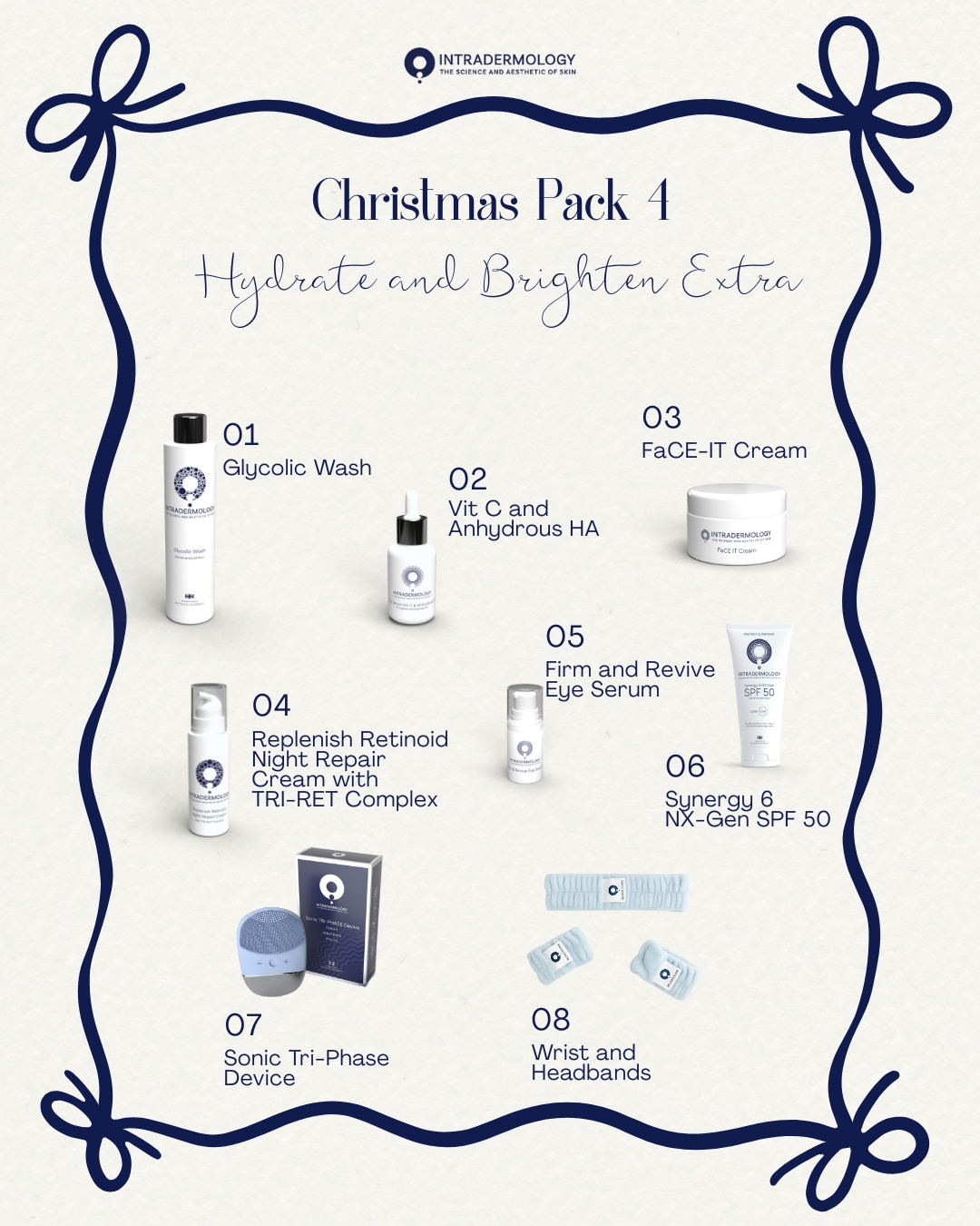 Intradermology Christmas Pack 4, Hydrate and Brighten Extra